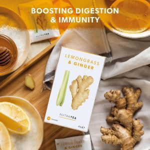 NutraTea Lemongrass and Ginger- Boosting Digestion and Immunity