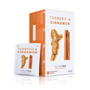 NutraTea Turmeric & Cinnamon Herbal Tea- 20 Biodegradable Tea bags