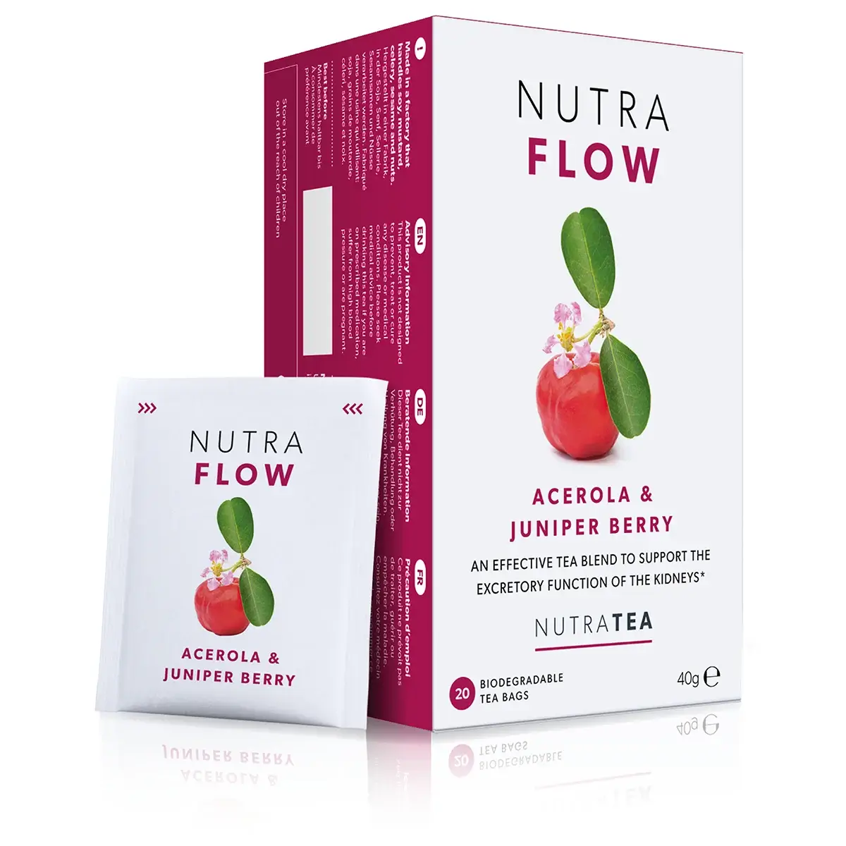 NutraFlow Herbal Tea - Tea For Urinary Tract & Kidney - 20 Biodegradable Tea Bags