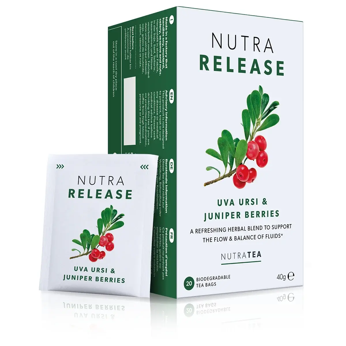 NutraRelease Herbal Tea - Tea For Kidneys & Urinary Health- 20 Biodegradable Tea Bags
