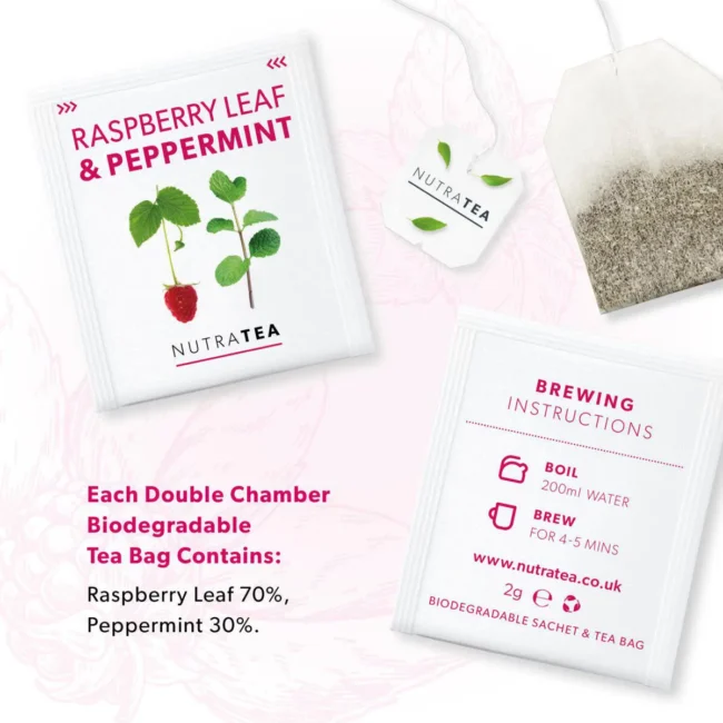 raspberry leaf & peppermint tea ingredients