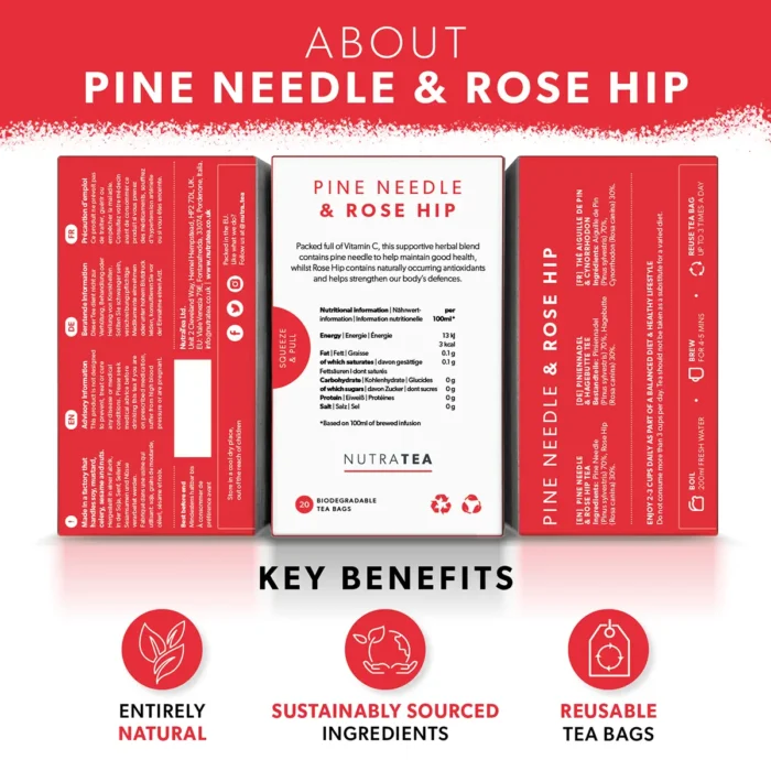 About Pine Needle Rose Hip tea