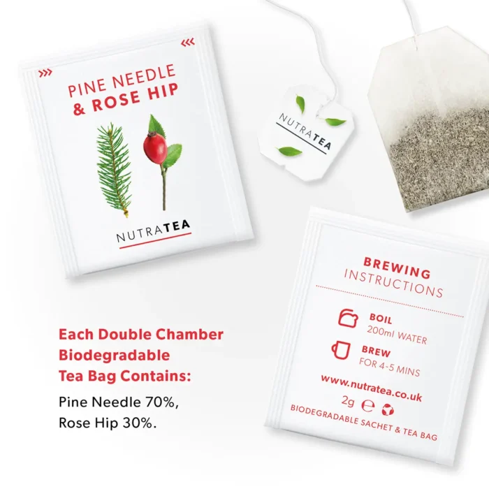 Pine Needle Rose Hip tea ingredients