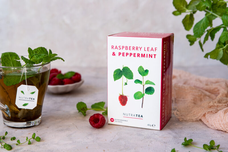 NutraTea Raspberry Leaf and Peppermint Herbal Tea Blend
