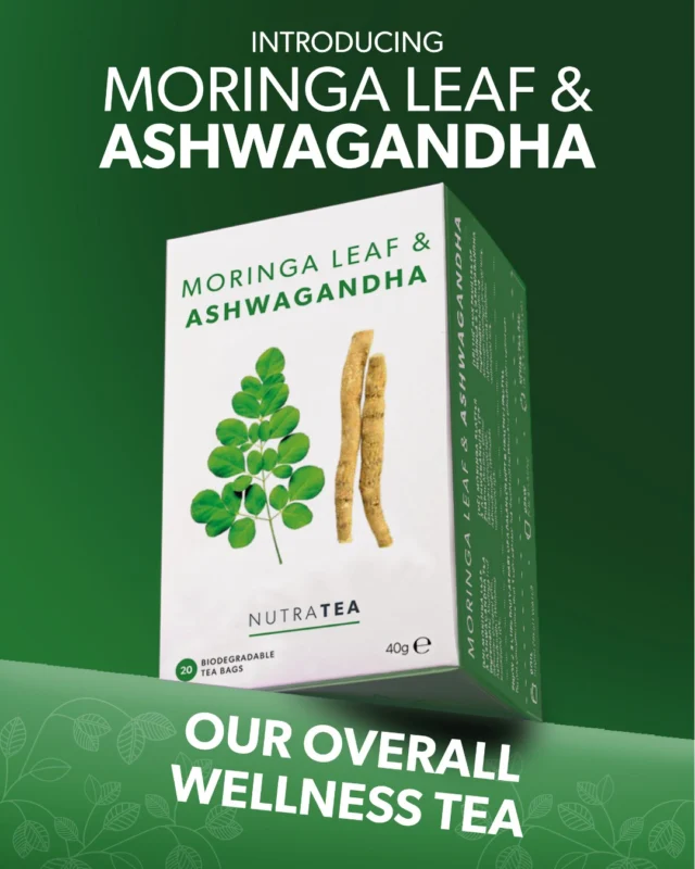 Meet your new daily ritual for balance and vitality. 🌿✨ 
 
Our Moringa Leaf & Ashwagandha functional herbal blend is rich in phytonutrients and adaptogens to support your mind, body, and overall wellbeing. 

🧘‍♀️ Ashwagandha – Helps the body adapt to stress, supports relaxation, mental clarity, stamina, and cardiovascular health. 
 🌿 Moringa Leaf – Supports normal glucose levels, energy-yielding metabolism, and immune function — all while helping protect cells from oxidative stress. 

Whether you’re feeling run-down, overwhelmed, or just in need of a nourishing reset, this soothing herbal tea helps you feel more grounded, energised, and balanced from within. 

✨ Sip daily to feel the difference. 
 
#MoringaLeafAndAshwagandha #NutraTea #MoringaLeaf #Ashwagandha #HerbalTea #Relax #Calm #Mindful #StressRelief #Wellbeing #Wellness #NaturalIngredients #VeganFriendly #NaturalEnergey #StressSupport #HerbalWellness